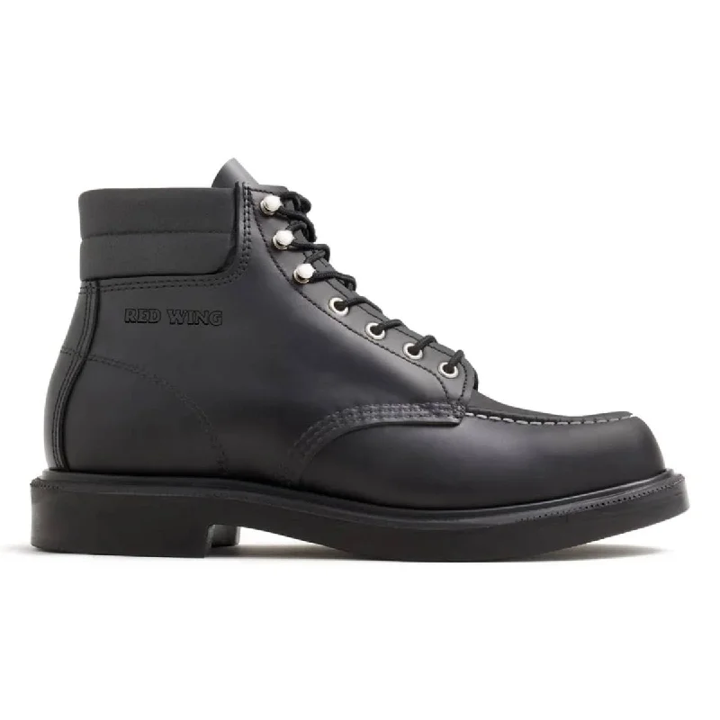 Red Wing Men's SuperSole Moc 8133 Black Chrome Leather