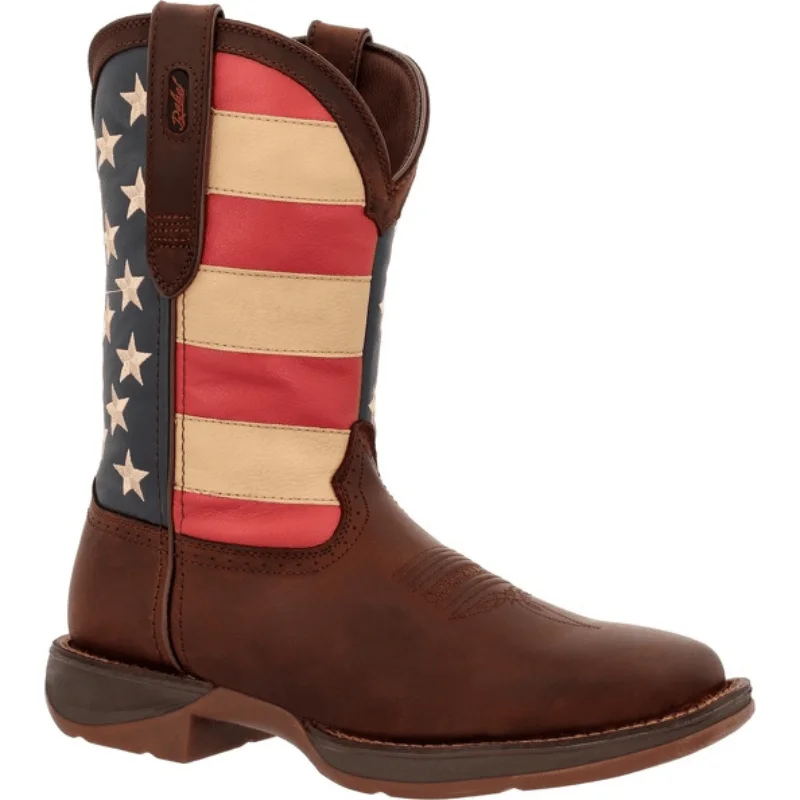 Durango Men's Rebel Patriotic American Flag Square Toe Western BootS DB5554