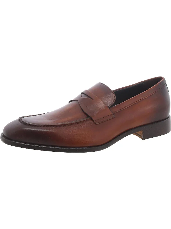 PONTE VECCHIO Mens Leather Round toe Loafers