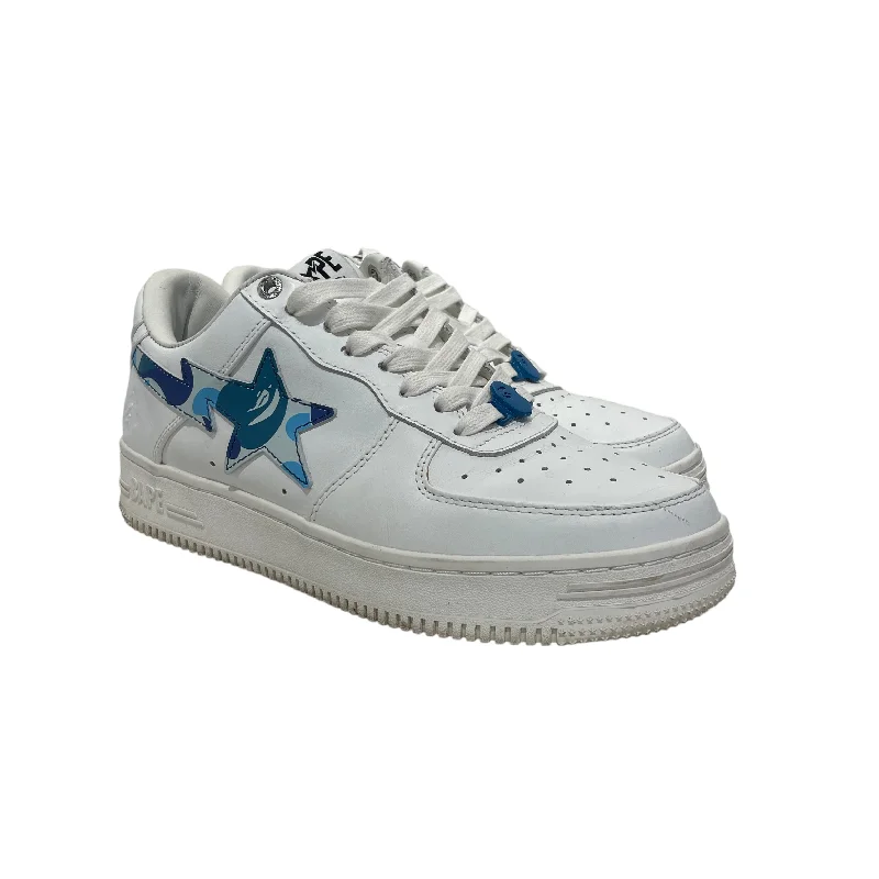 BAPE/Low-Sneakers/US 8.5/Leather/WHT/