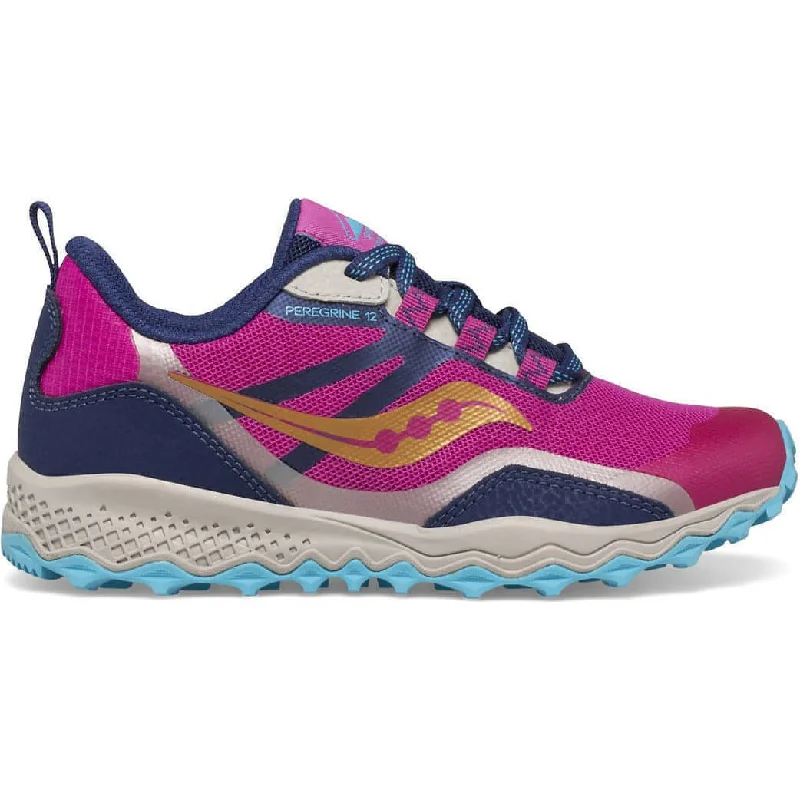 Saucony Peregrine 12 Shield Junior Trail Running Shoes - Pink