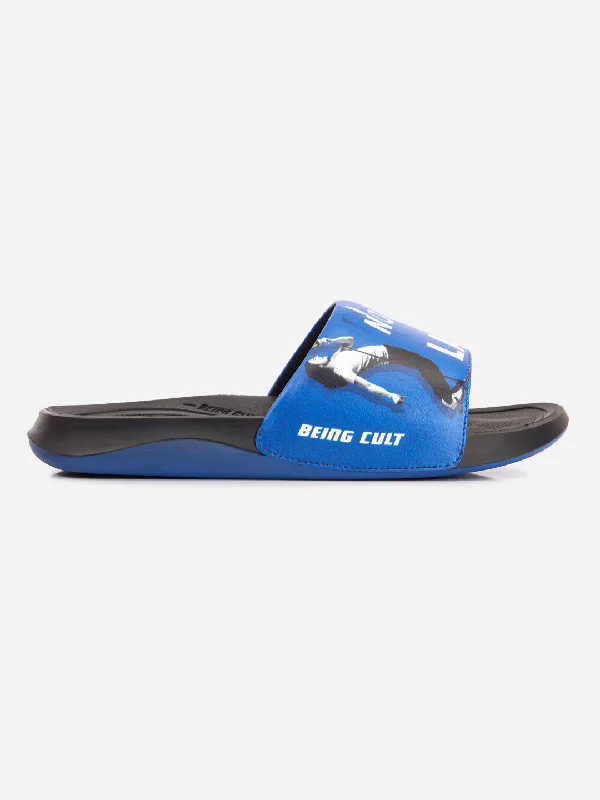 Men's Active Graphic Blue Slider (ID5204)