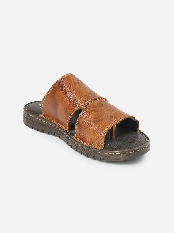 Men's Tan Casual Slip On Sandal (ID4067)