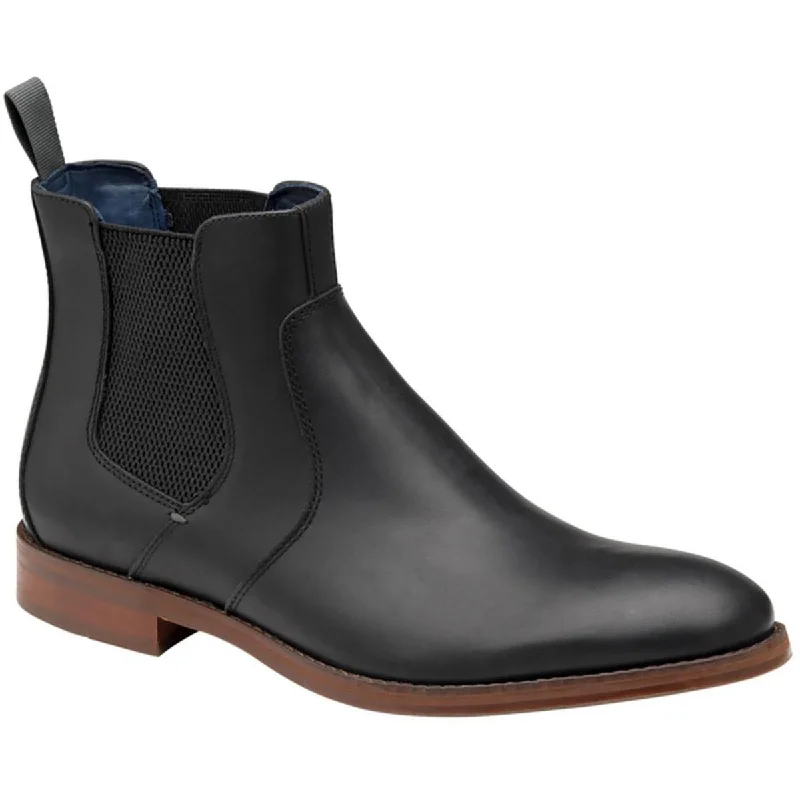 Johnston & Murphy Mens Danby Leather Pull On Chelsea Boots