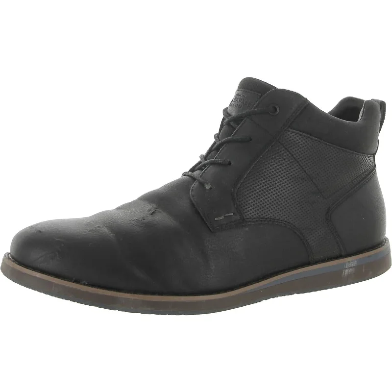 Nunn Bush Mens Faux Leather Comfort Insole Ankle Boots