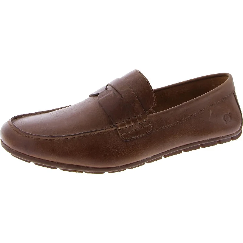 Mens Leather Slip On Loafers