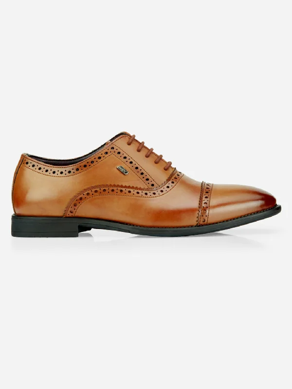 Men's Brown Regular Toe Lace Up Formal (IX2033)