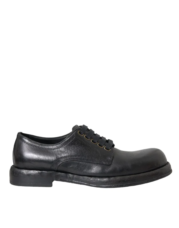 Dolce & Gabbana  Horse Leather Derby Men Dress Men's Shoes