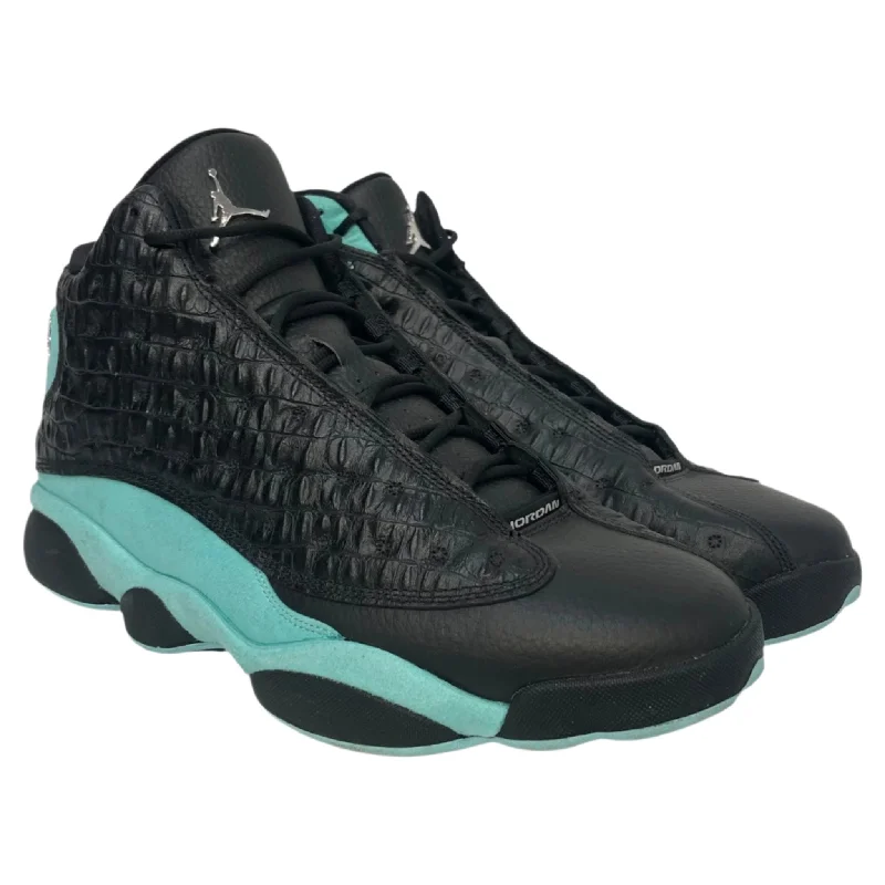 NIKE/Hi-Sneakers/US 13/Border/Leather/BLK/AIR JORDAN RETRO 13