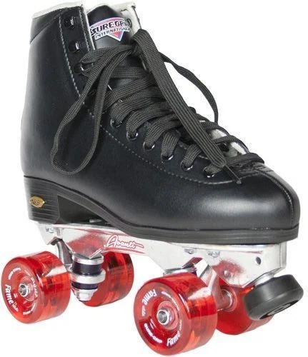 Suregrip Fame Roller Skates Black w Avanti Aluminium