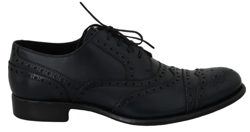 Dolce & Gabbana Elegant  Leather Wingtip Derby Men's Shoes