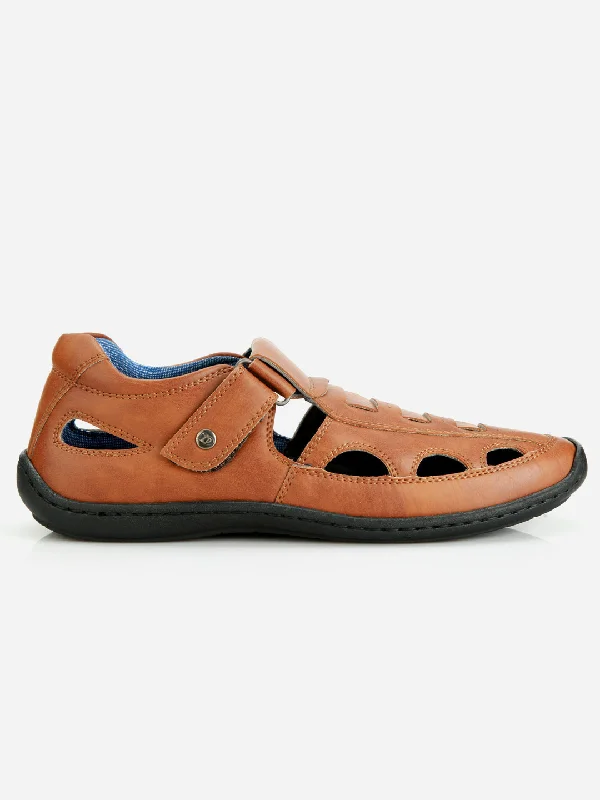 Men's Tan Roman Style Close Sandal (IX5004)