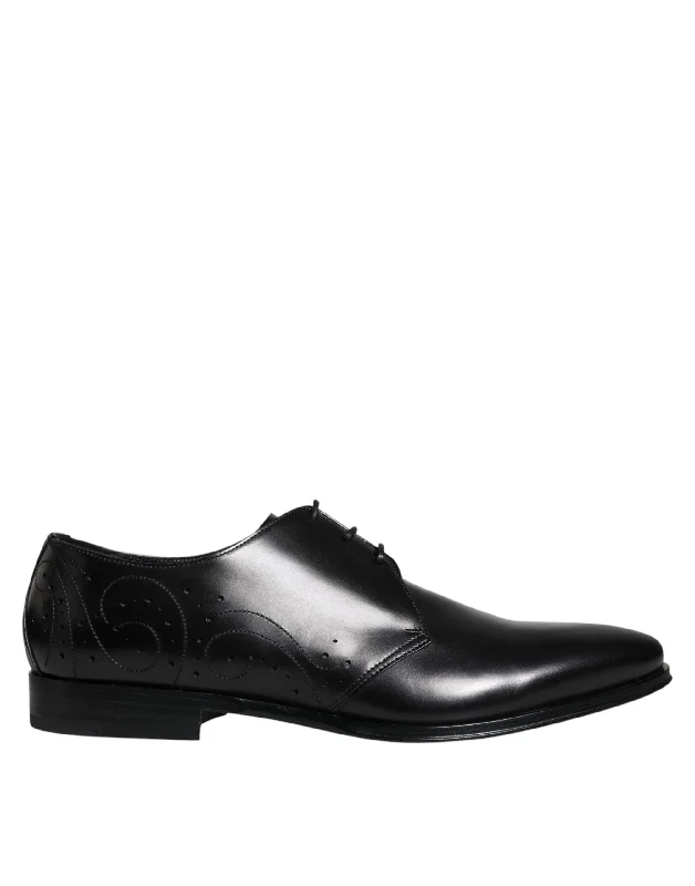 Dolce & Gabbana  Calfskin Leather Derby Men Dress Men's Shoes