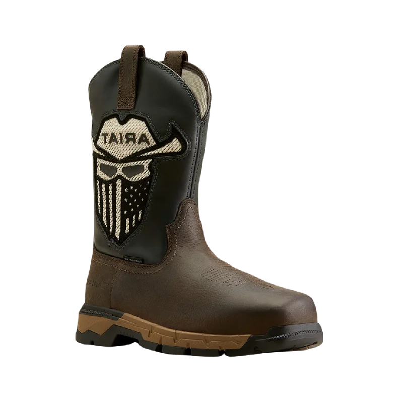 Ariat Men's Rebar Flex Western VentTek Composite Toe Iron Coffee Work Boot