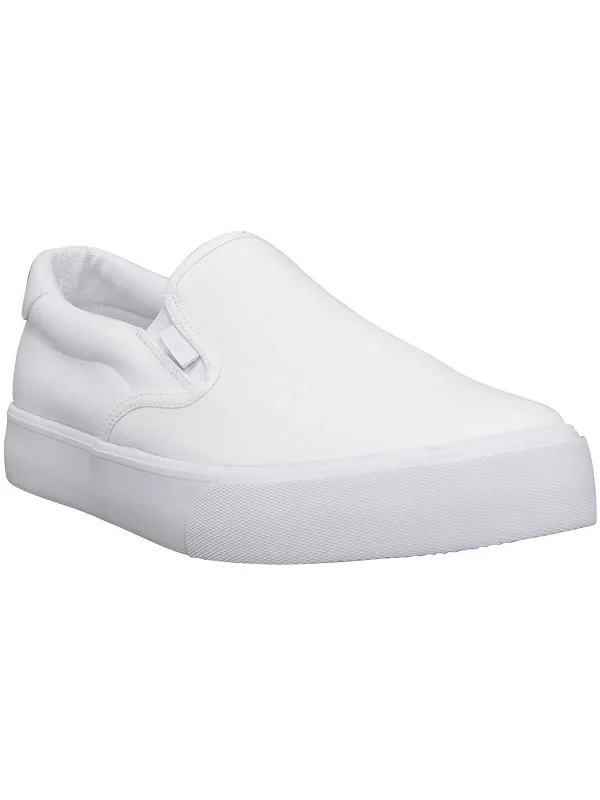 Clipper Mens Canvas Laceless Slip-On Sneakers