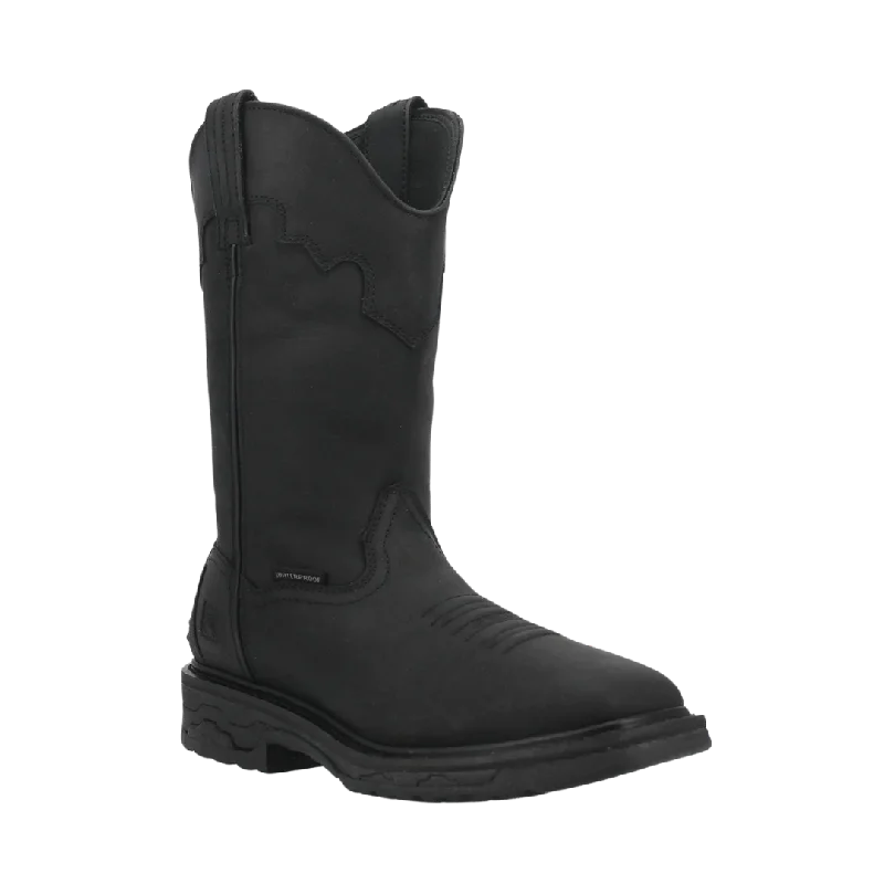 Dan Post Men's Black Blayde Waterproof Steel Toe Leather WorkBoot