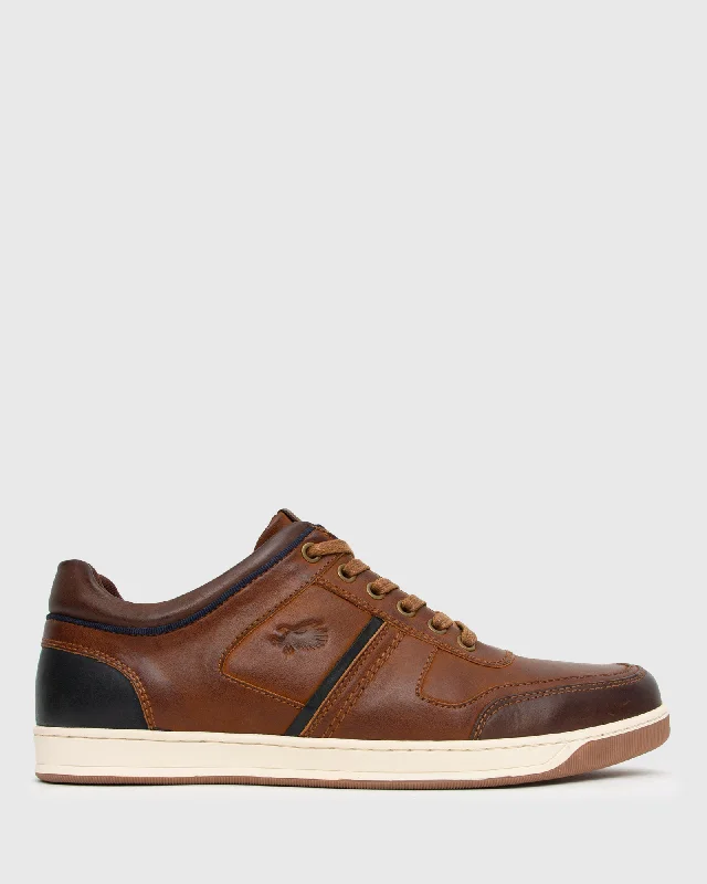 KEITH Lace-up Leather Sneakers