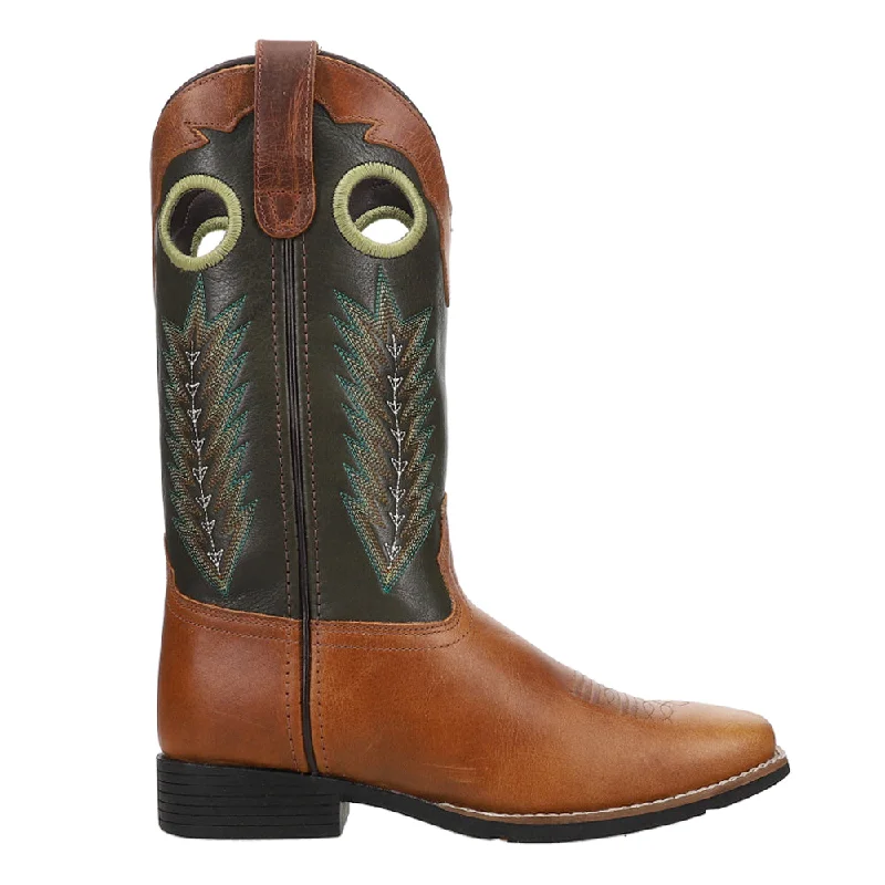 James Embroidered Square Toe Cowboy Boots