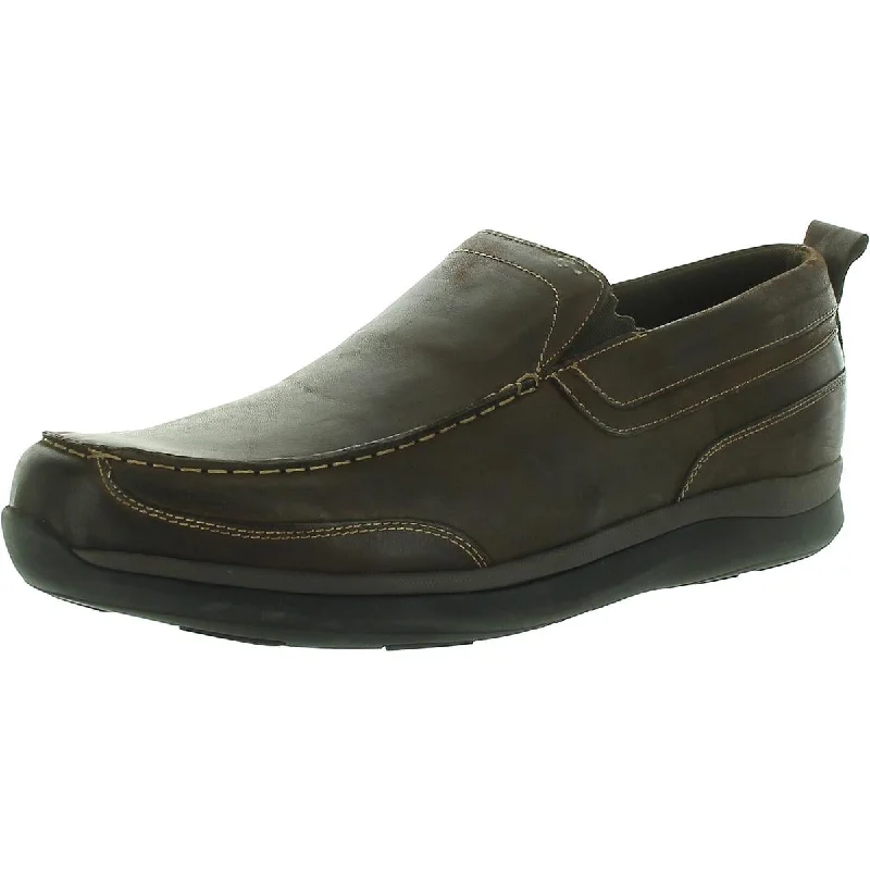 Preston Mens Leather Slip-On Loafers