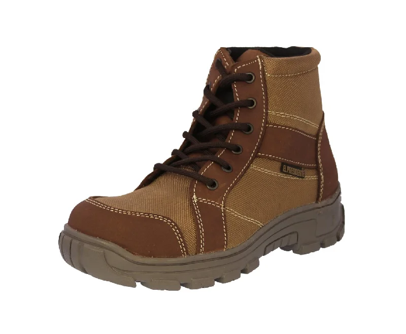 Mens #500 Honey Brown Tactical Work Boots Leather & Fabric - Soft Toe