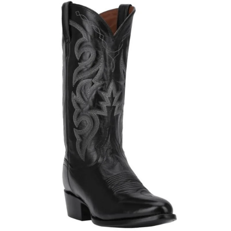 Dan Post Men's Milwaukee Black Leather Cowboy Boots DP2110R