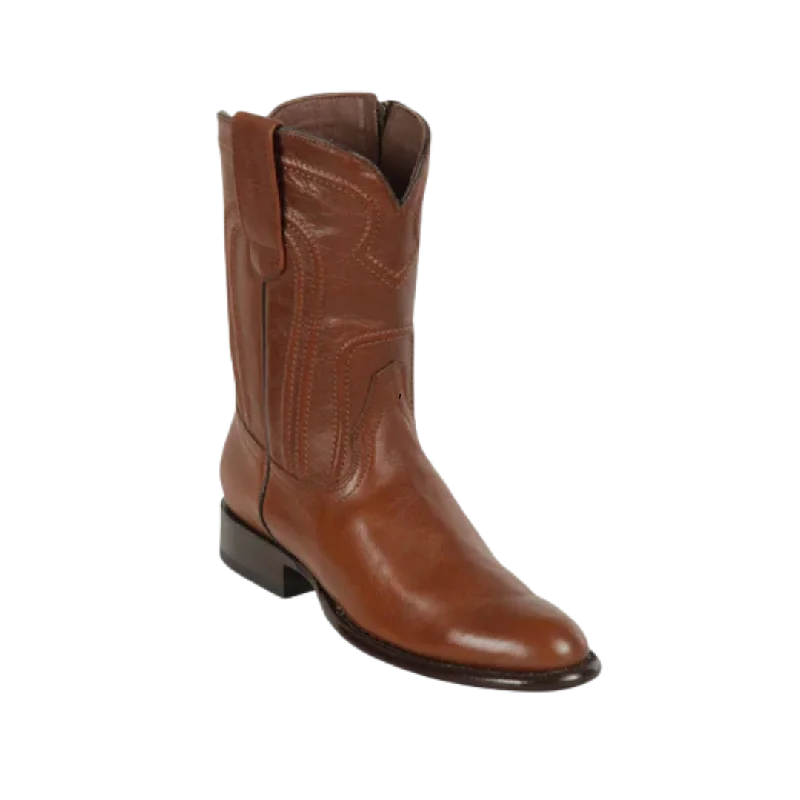 Los Altos Boots Men's Brown Leather Roper Toe Boot