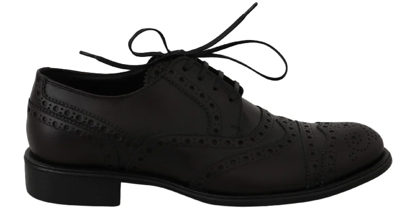 Dolce & Gabbana Elegant  Wingtip Derby Dress Men's Shoes