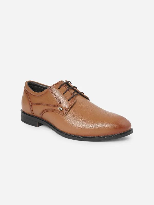 Men's Tan Round Toe Lace Up Formal (ID6023)