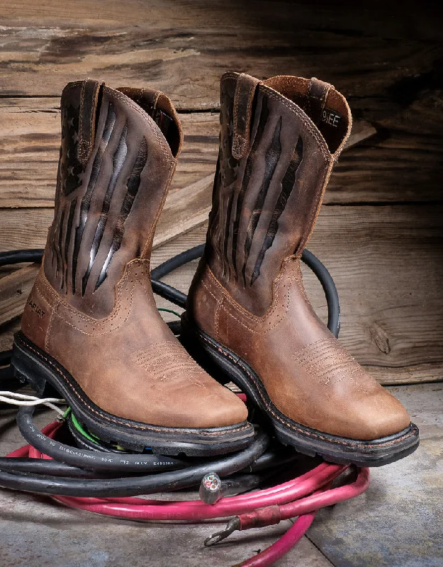 Versatile Running Sneakers Men's Sierra Shield Patriot Western Workboot 10044505