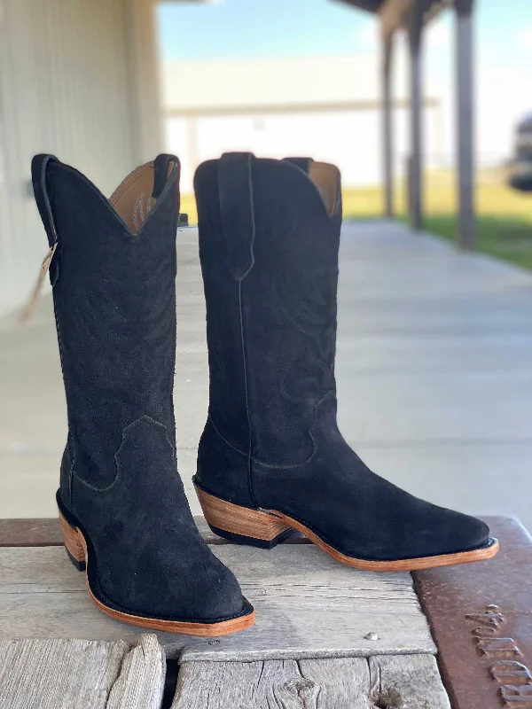 Non-Slip Shockproof Sneakers Fenoglio Boot Co. | Black Victoria Roughout Snip Toe Boot CLOSEOUT SIZES Non-Slip Shockproof Sneakers Fenoglio Boot Co. | Black Victoria Roughout Snip Toe Boot CLOSEOUT SIZES